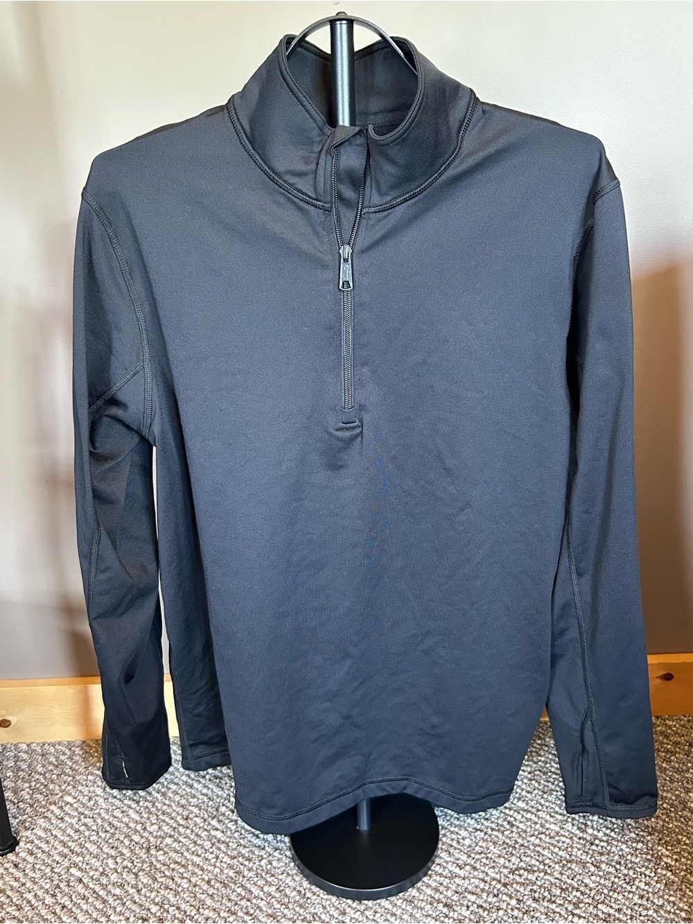 Duluth Trading Co Black Long Sleeve Quarter-Zip Pullover
